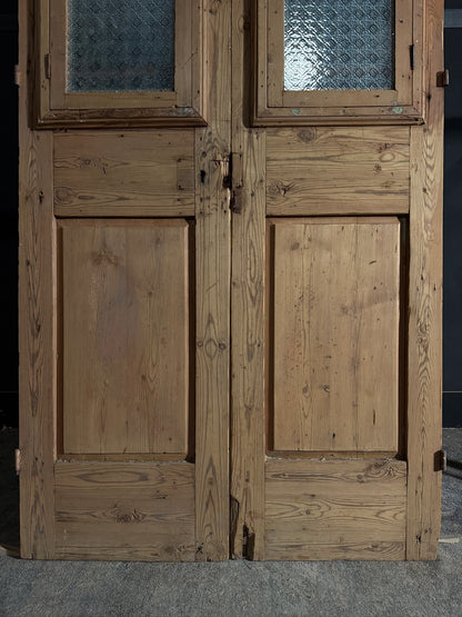 Antique Carved Iron French Doors - 46.75x101 - N600