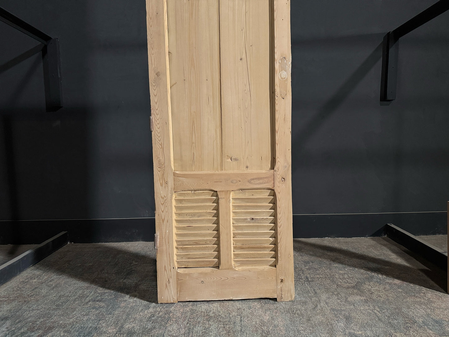 Antique Louvered 2 Panel Single Door - 25.5x70 - N140