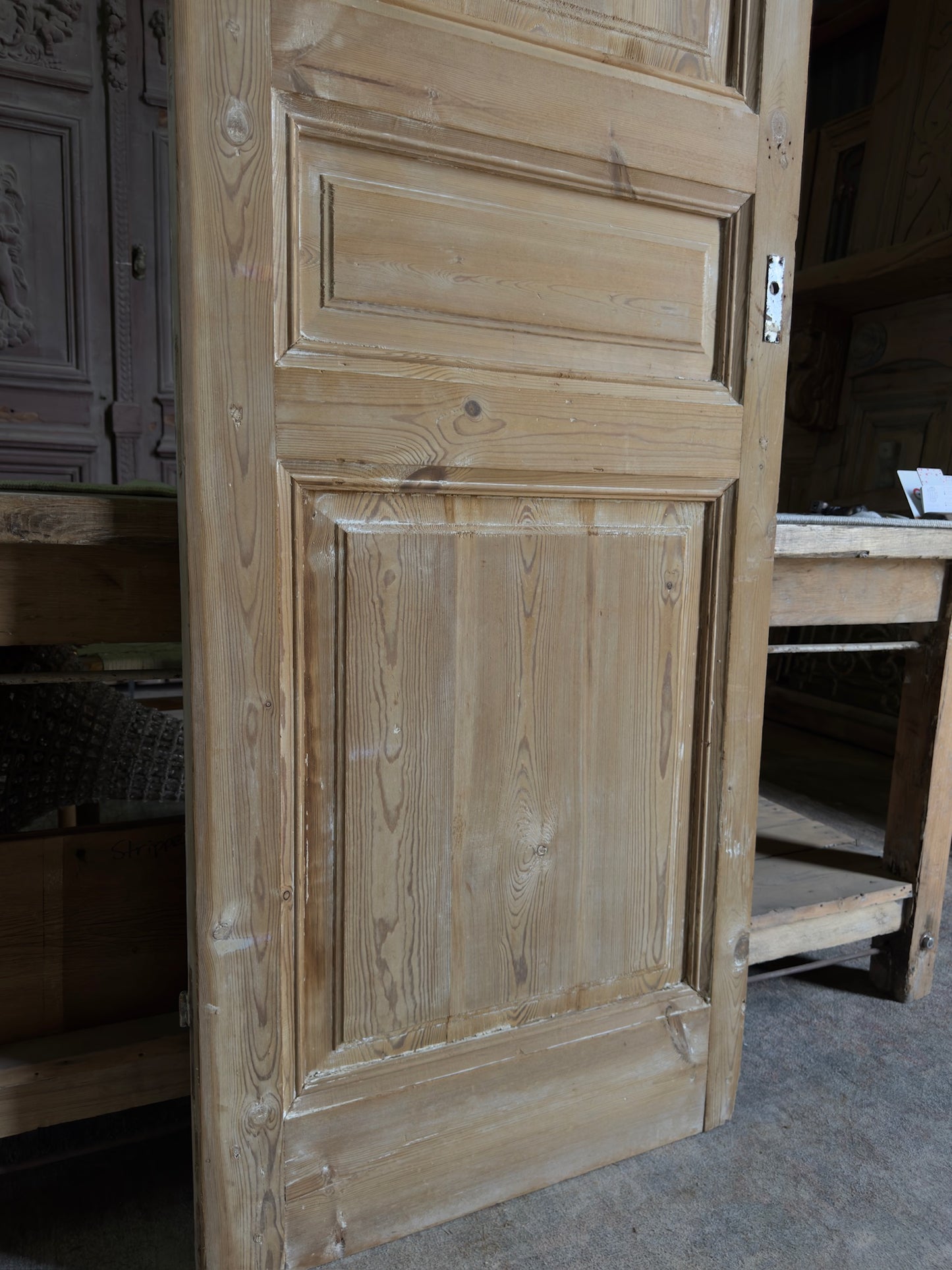 3 Panel Single Solid Antique Door - 27.5x94 J323