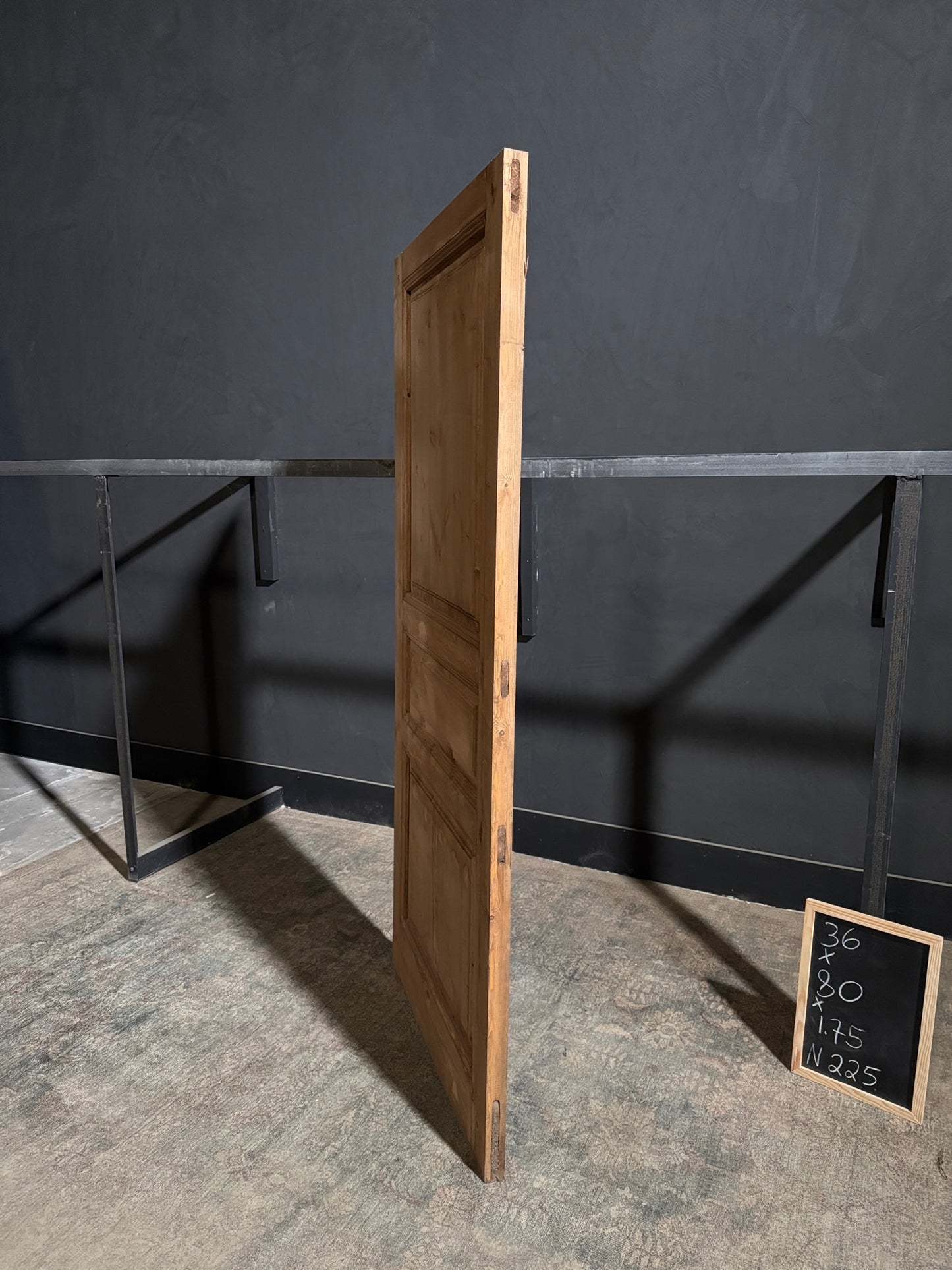 Handcrafted 3 Panel Solid Single Door - 36x80 N225