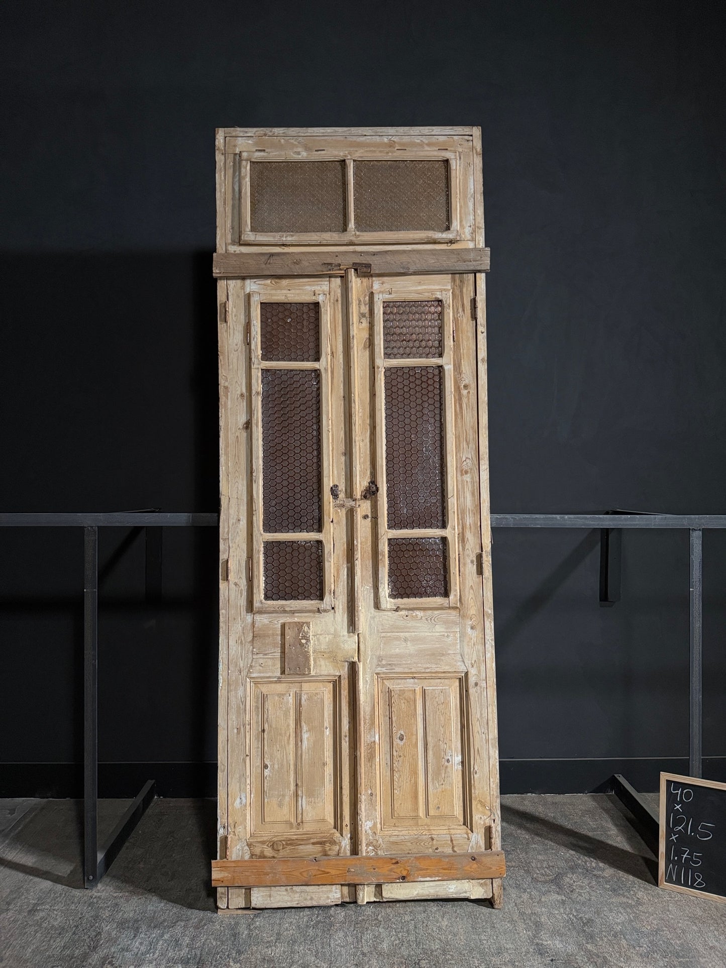 Antique Iron French Doors - 40x121.5 - N118