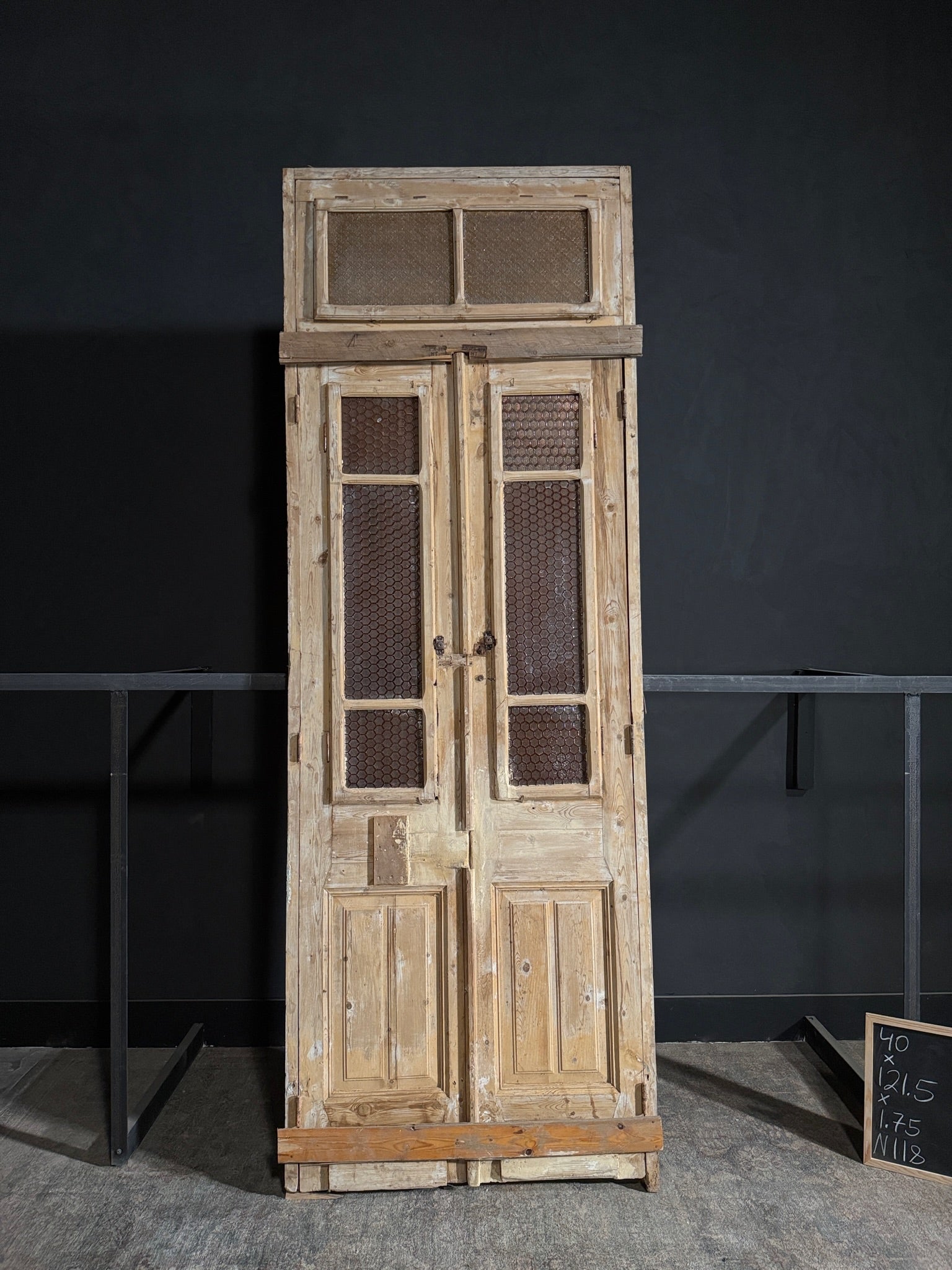 Antique Iron French Doors - 40x121.5 - N118