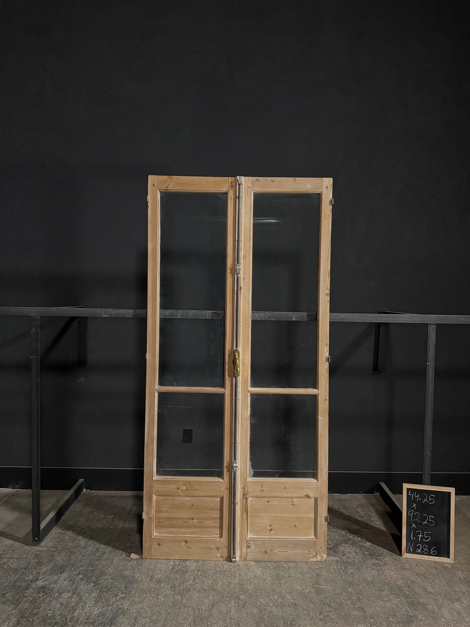 Antique Glass 2 Lite French Doors - 44.25x92.25 - N286