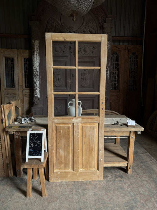 6 Lite Antique Glass Single Door - 31.5x81.25 J232