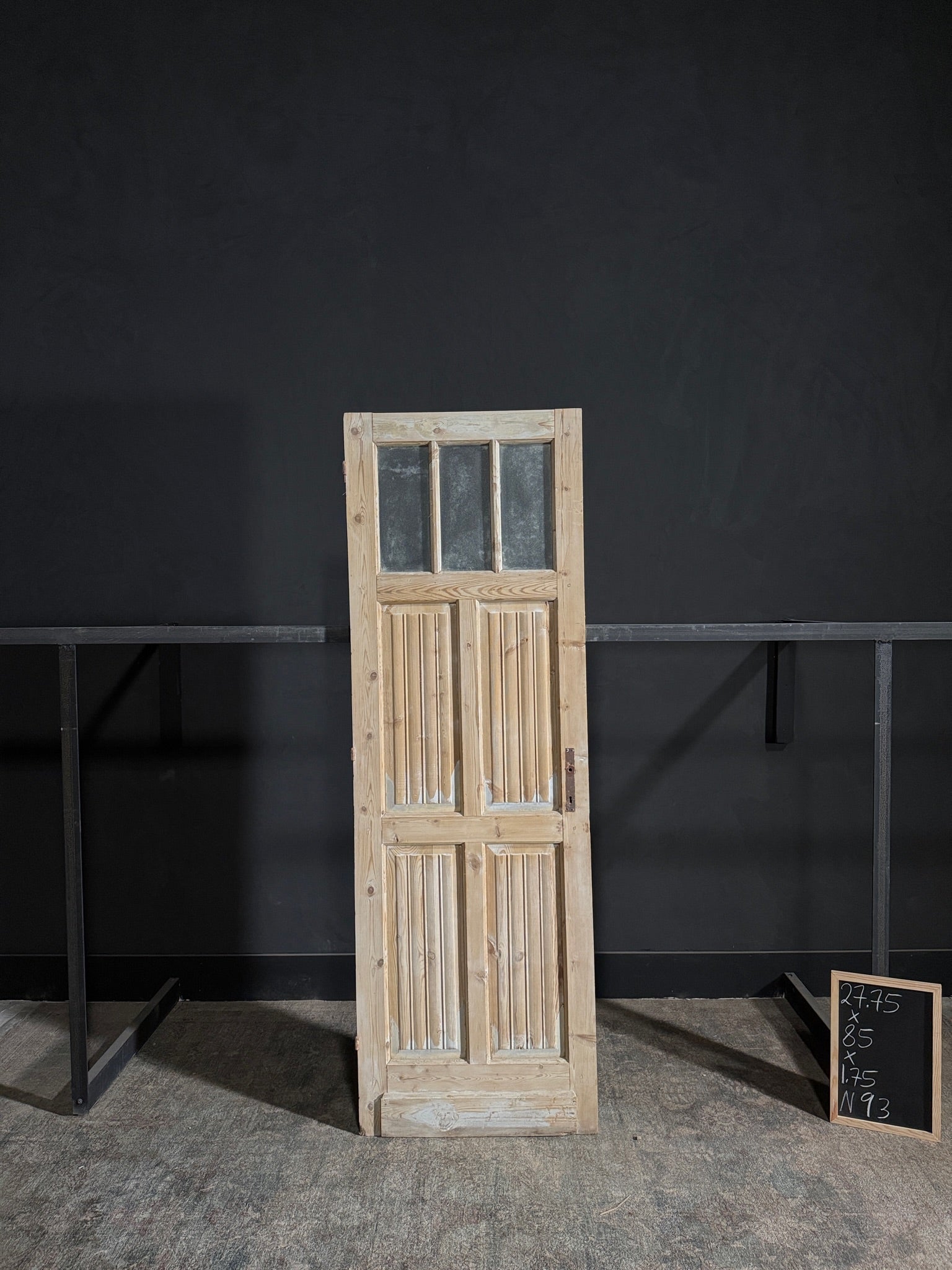 Antique Louvered Single Door - 27.75x85 - N93