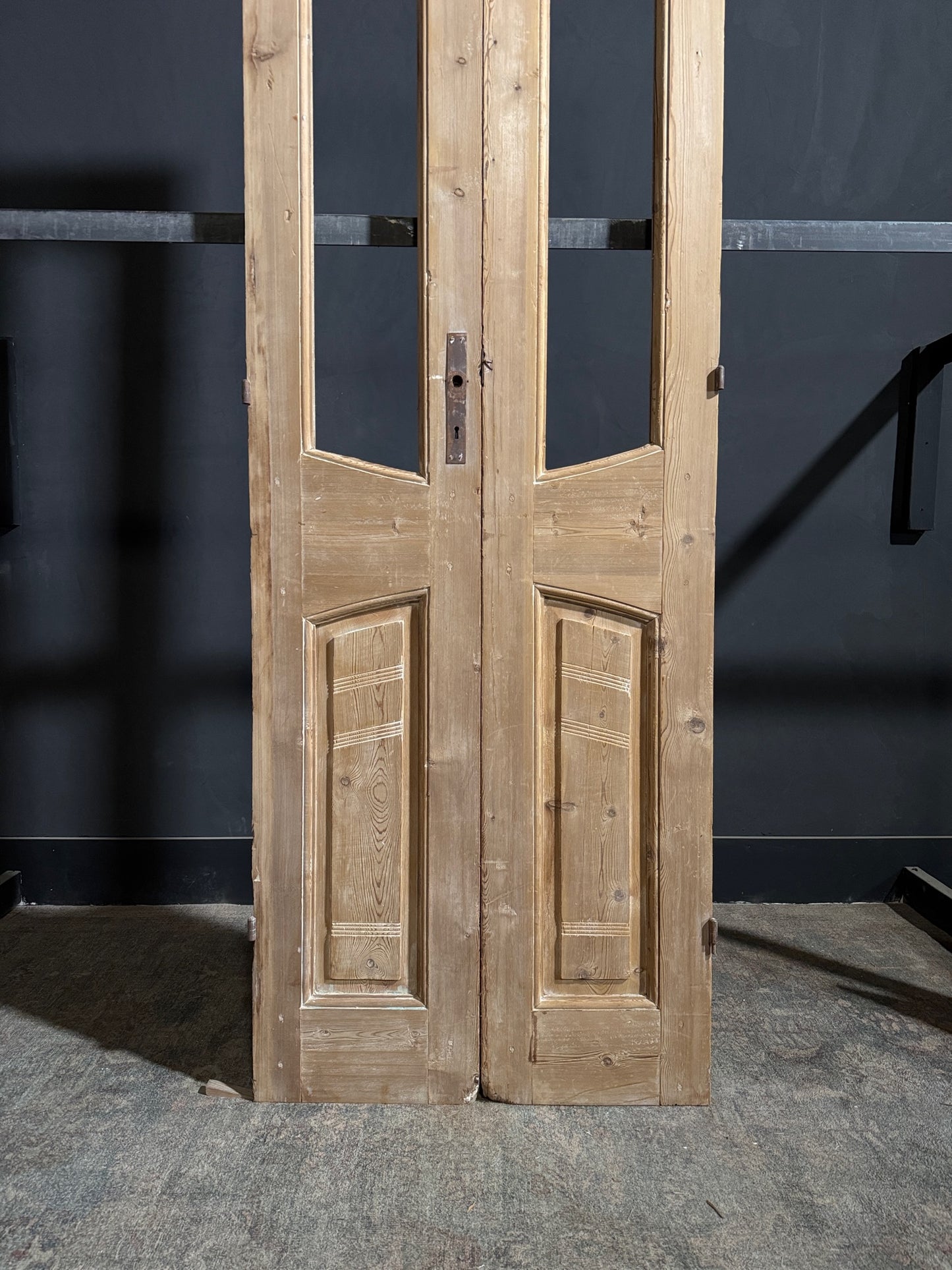 Antique Fluted 1 Lite French Doors - 31x97 - N244