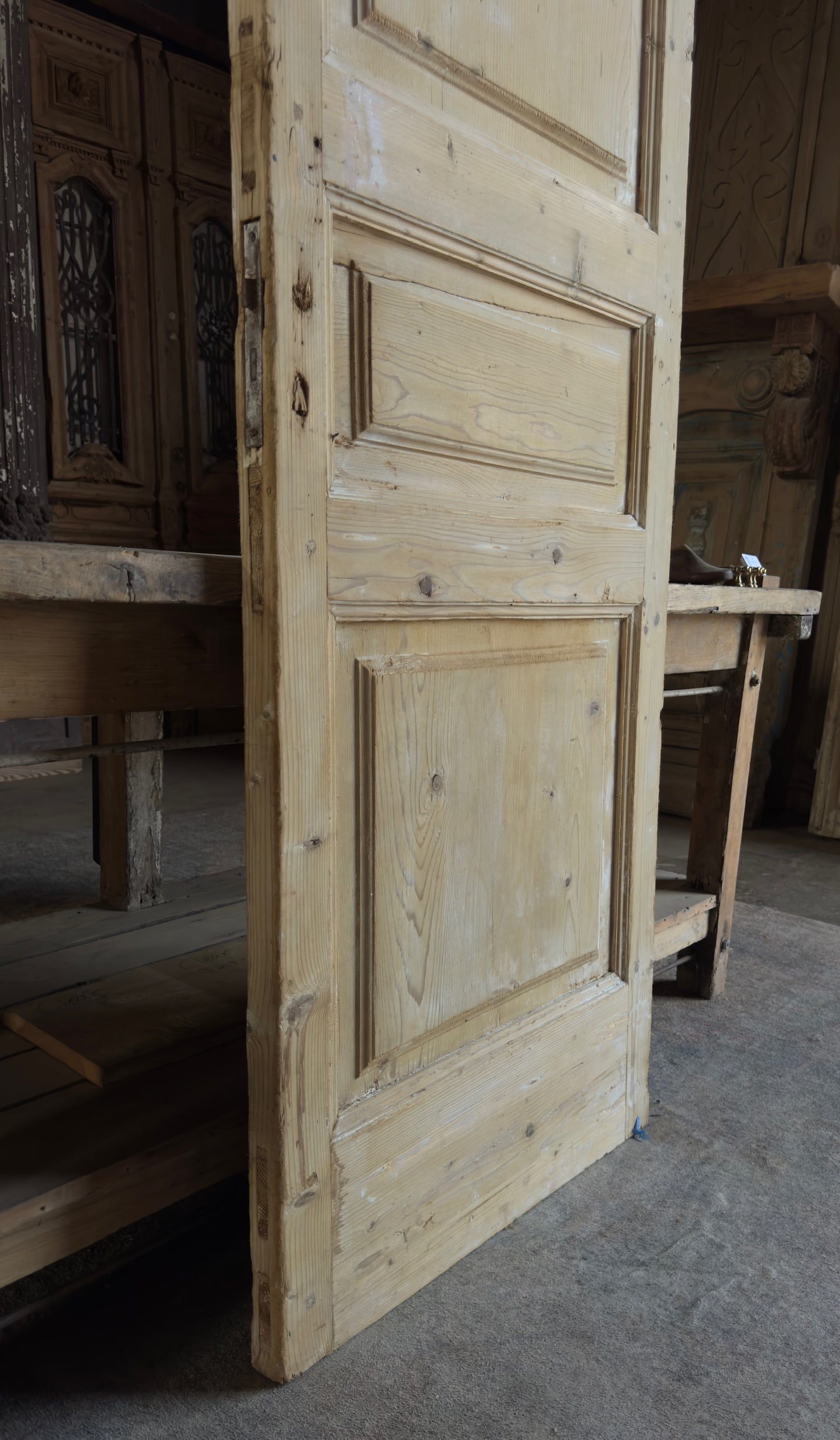 3 Panel Single Solid Antique Door - 27.75x86 - L176