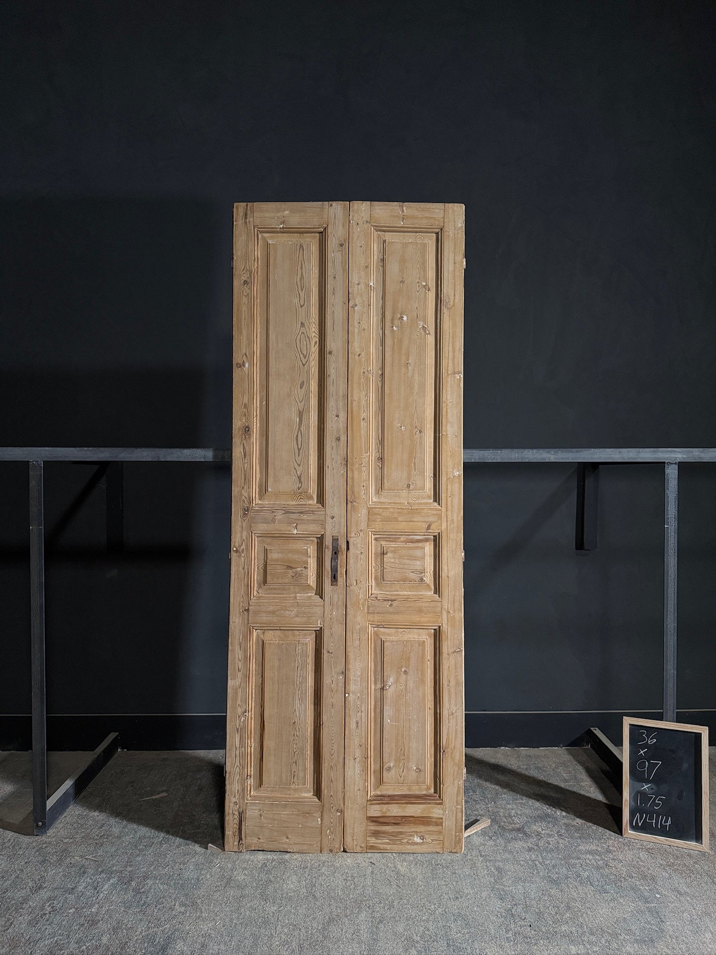 Antique Solid Double Doors - 36x97 - N414