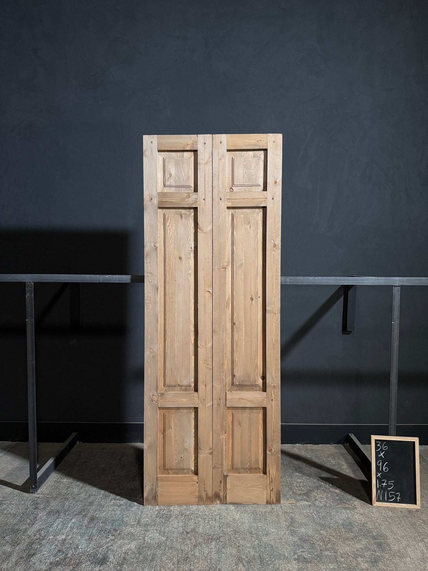 (The Allegra) Handcrafted Solid Wood Double Doors - 36x96 - N157