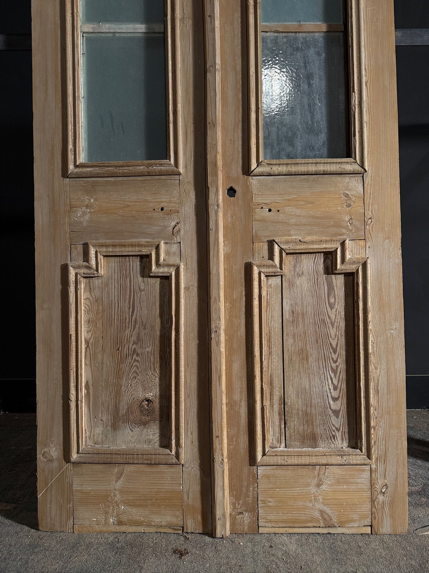 Antique Obscured Glass 2 Lite French Doors - 43x80 - N602