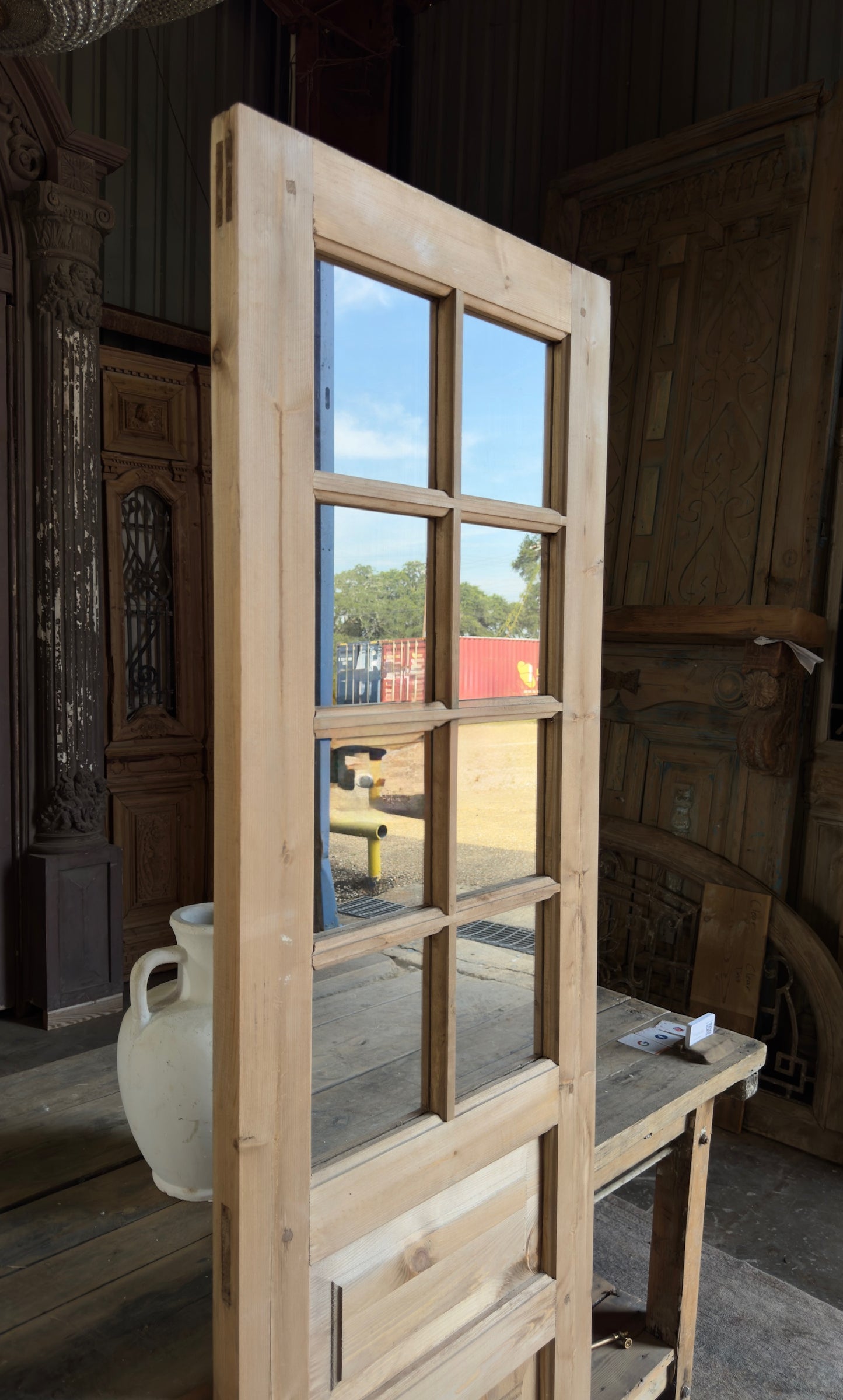 Handcrafted 8 Lite Single Glass Door - 24x80 L4