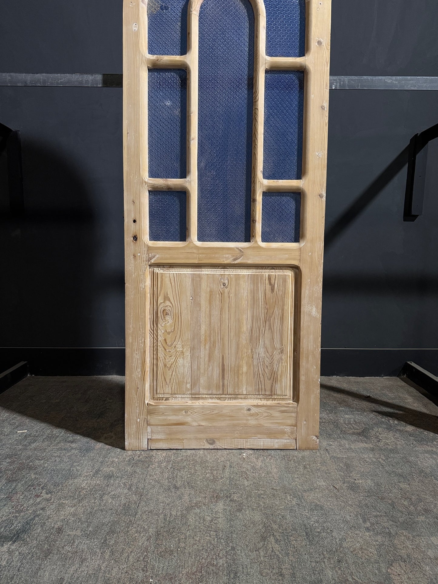 Antique Obscured Glass 7 Lite Arched Single Door - 31.75x83.75 - N264