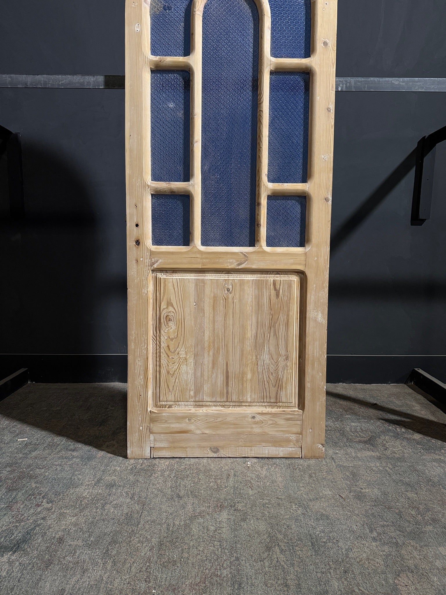 Antique Obscured Glass 7 Lite Arched Single Door - 31.75x83.75 - N264