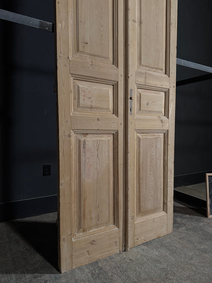 Antique 3 Panel Solid Double Doors - 39.75x106.5 - N348