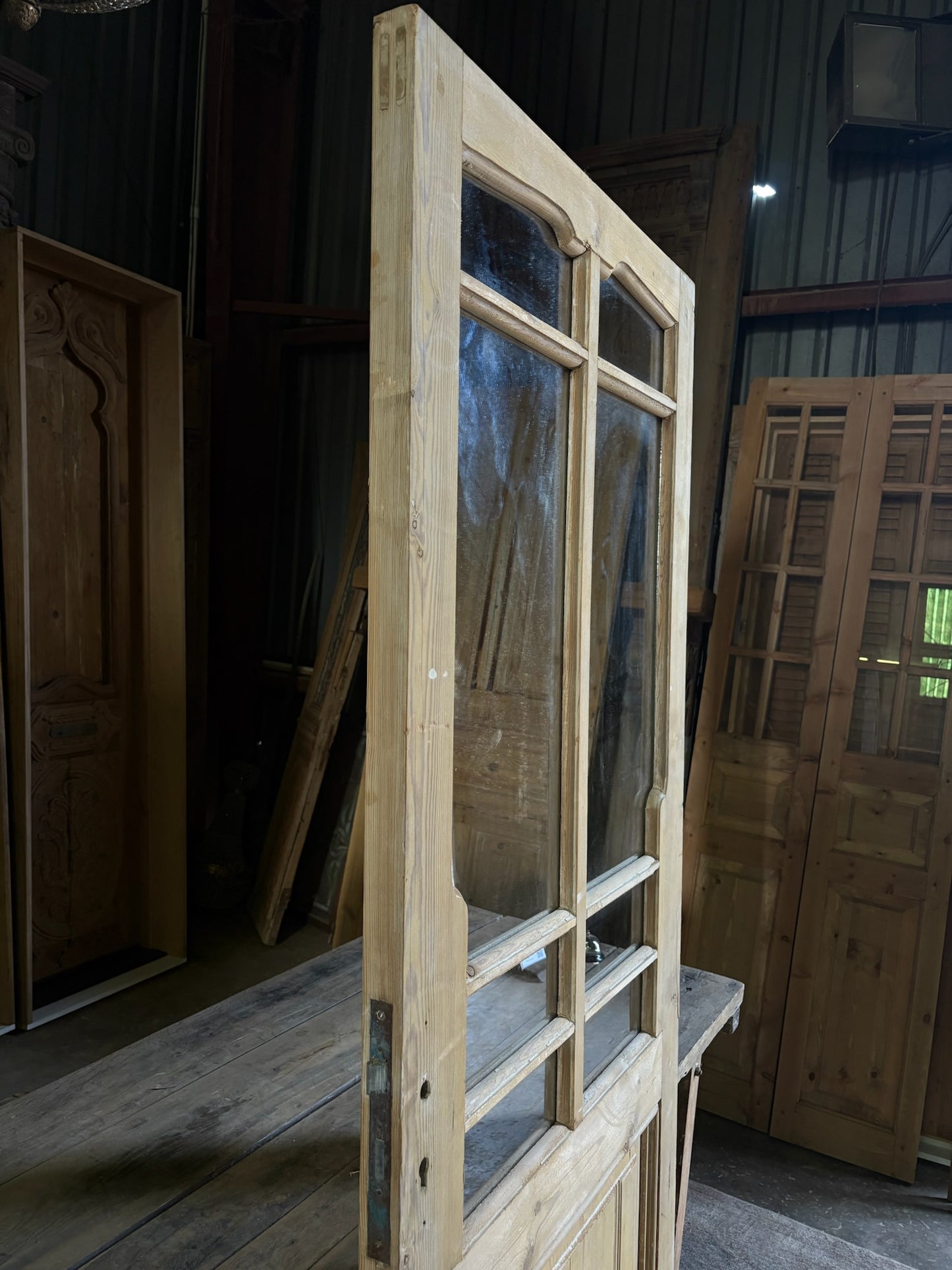 European Antique Glass Single Door - 32x83 - L60