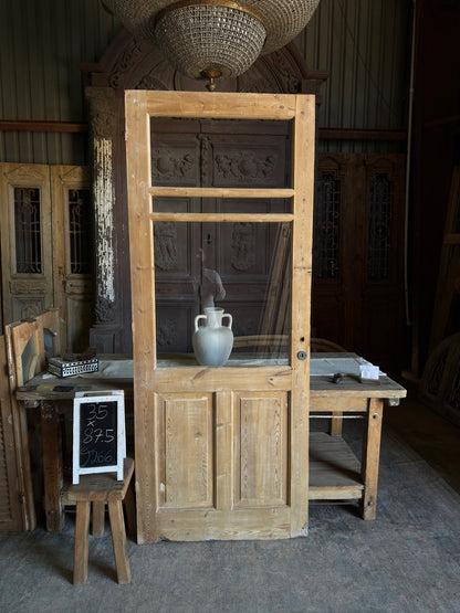 19th Century Antique Glass Single Door - 35x87.5 J266