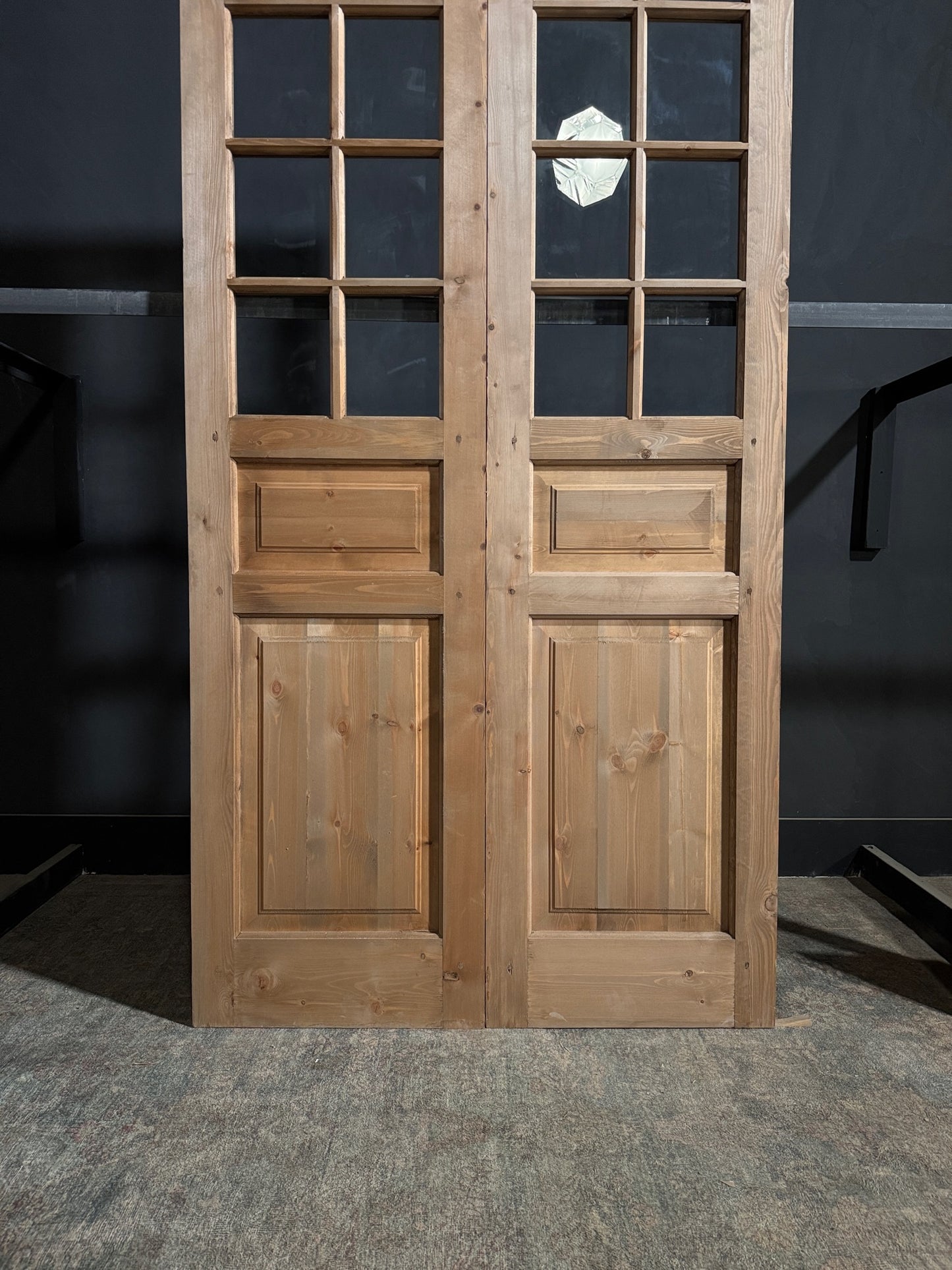 Handcrafted 8 Lite Glass French Doors - 48x96 N208