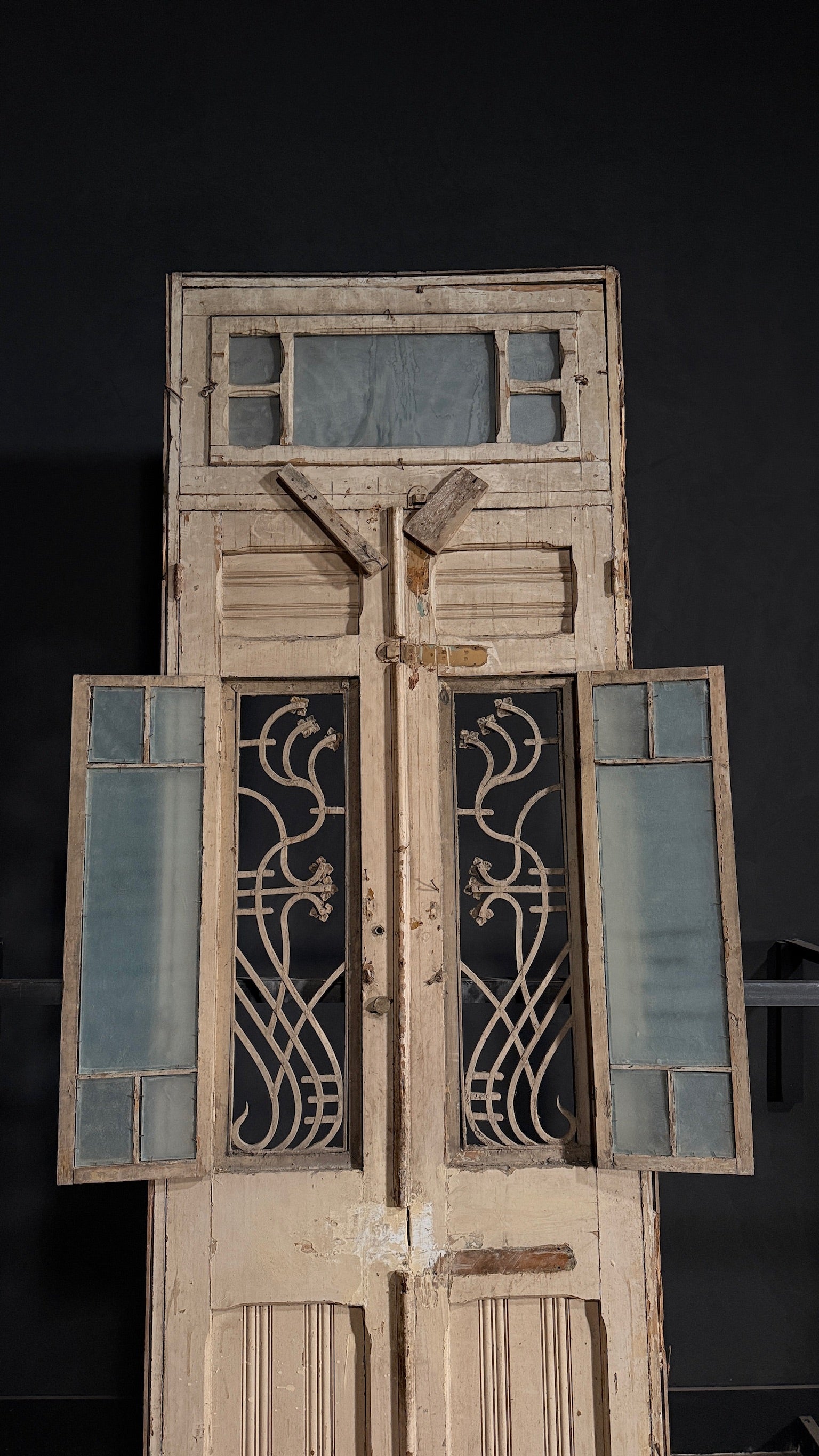 Antique Iron French Doors - 39.75x126 - N136