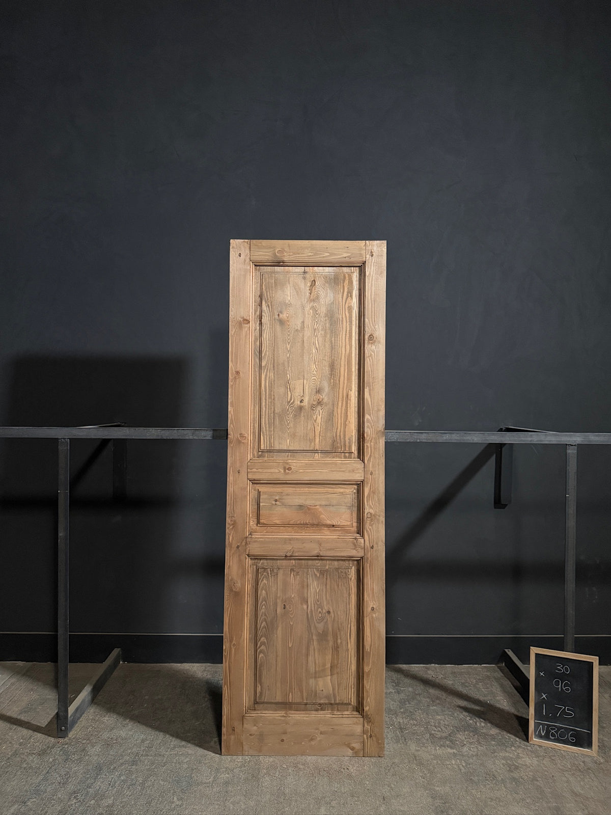 Handcrafted 3 Panel Solid Single Door - 30x96 - N806