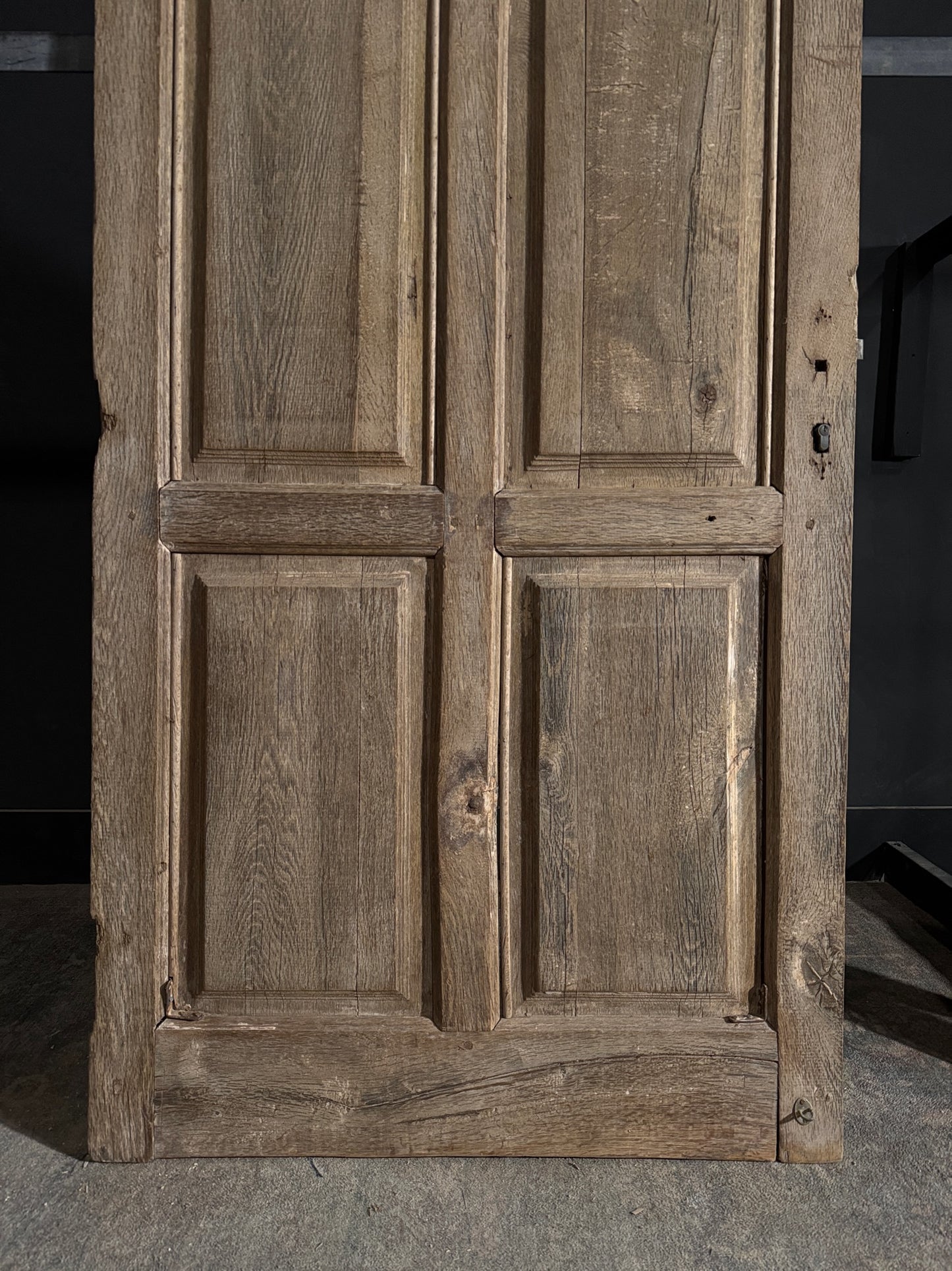 Antique 4 Panel Gothic Solid Oak Single Door - 39.75x84.5 - N534