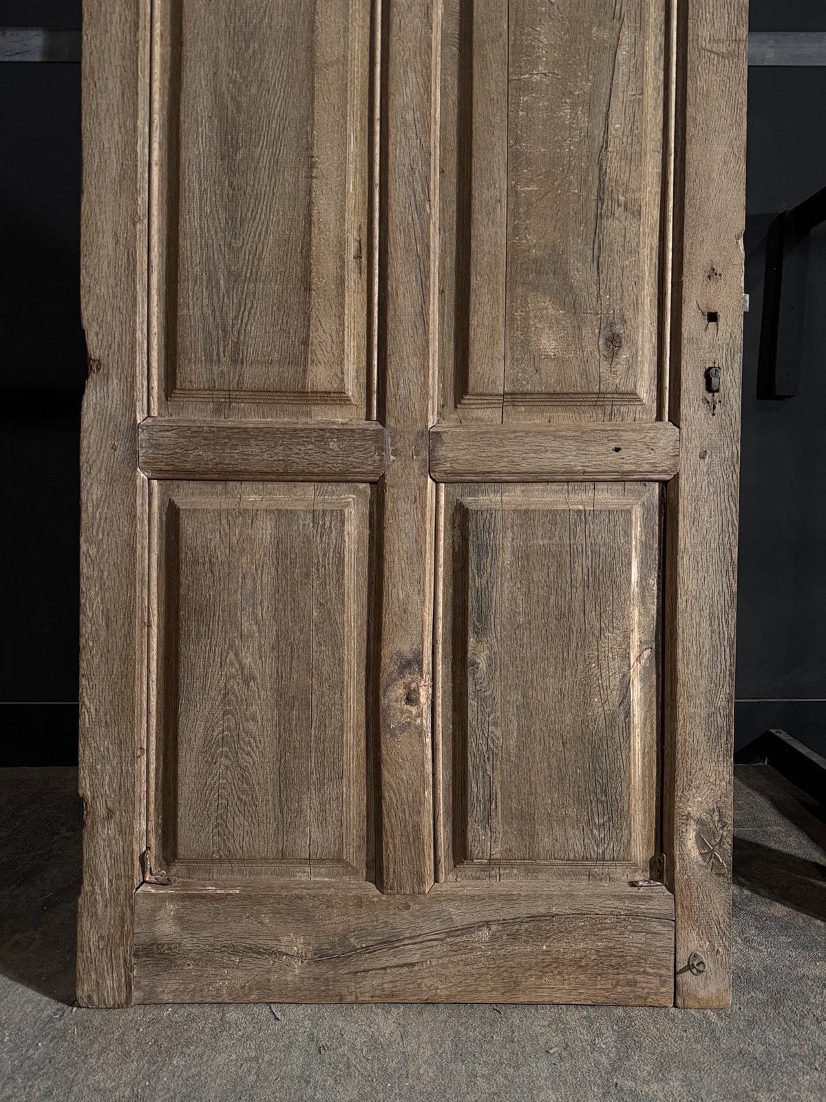 Antique 4 Panel Gothic Solid Oak Single Door - 39.75x84.5 - N534
