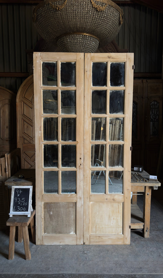 20 Lite Antique Mirrored French Doors - 47x93.5 - L306