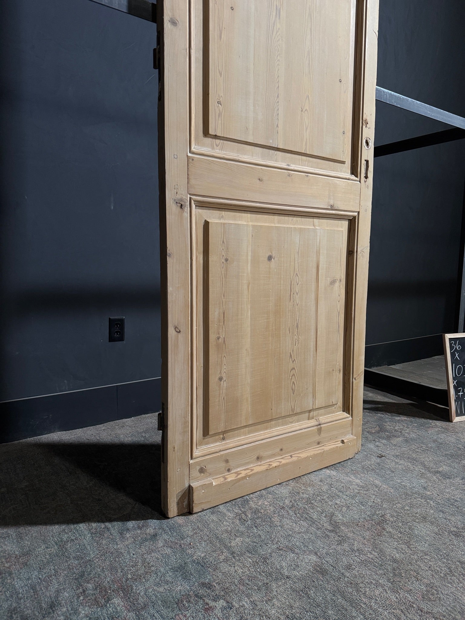 Antique 2 Panel Solid Single Door - 36x103.5 - N163