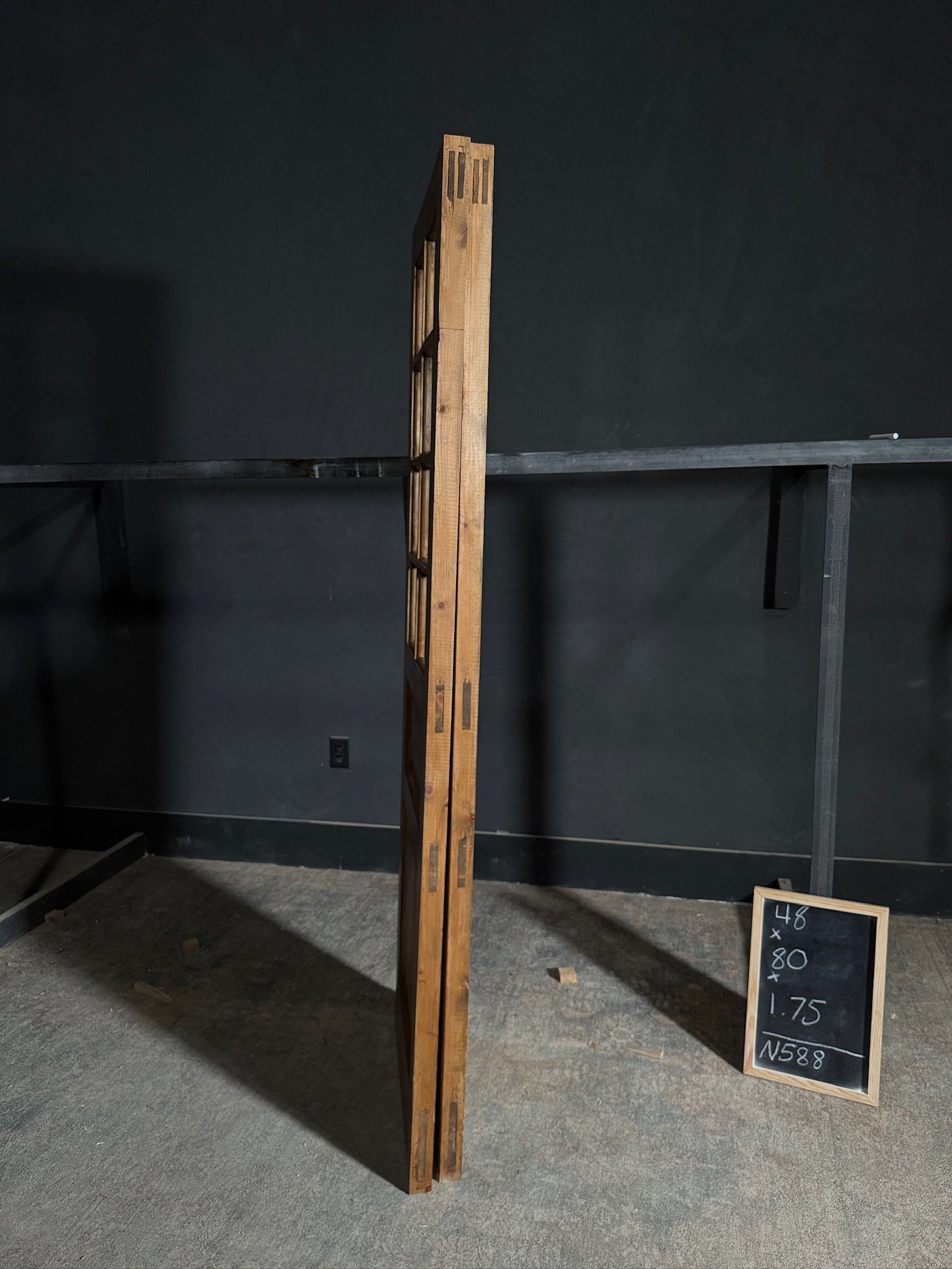 Waxed Handcrafted Glass 8 Lite French Doors - 48x80 - N588