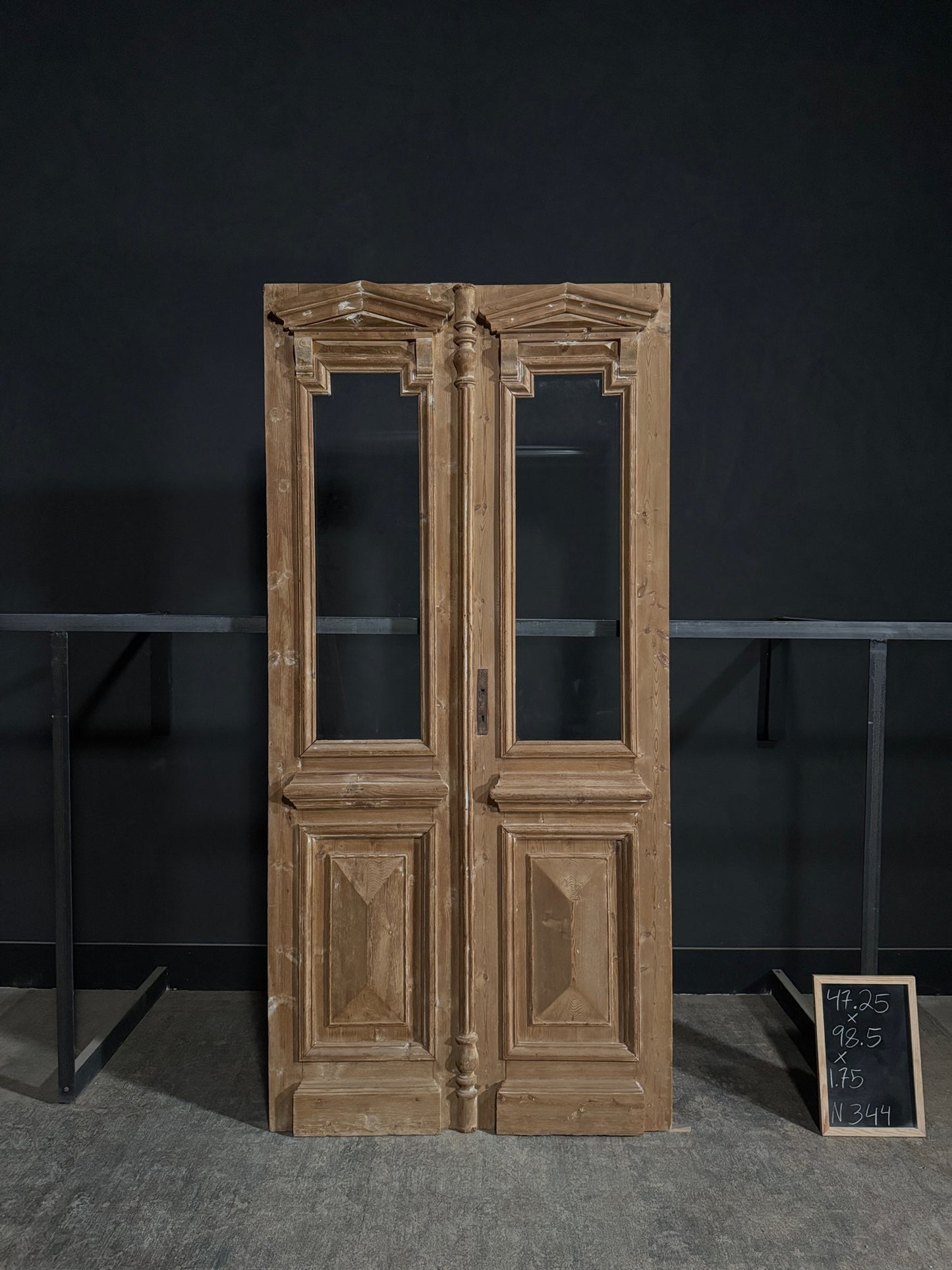Antique Glass 1 Lite French Doors - 47.25x98.5 - N344