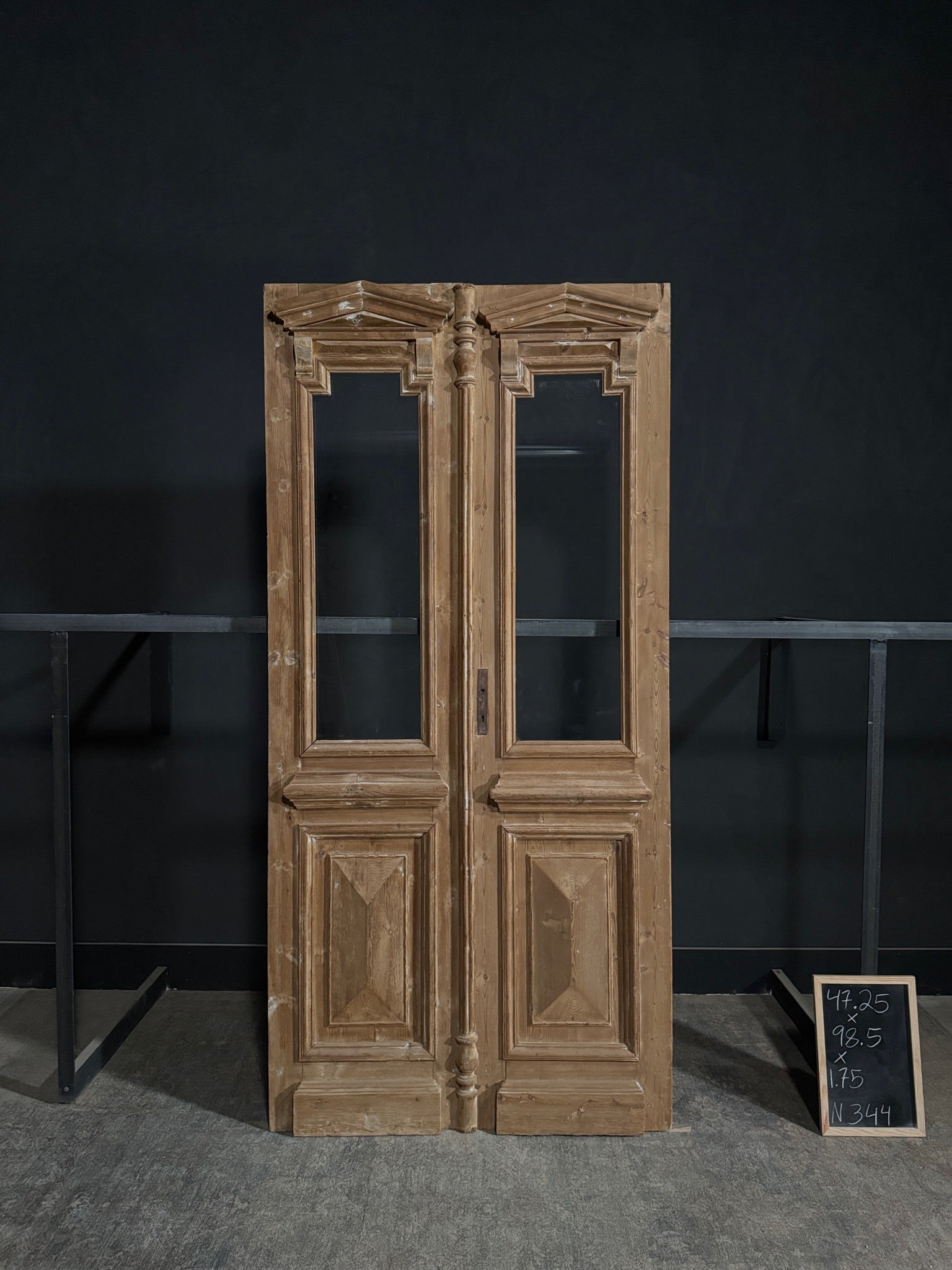 Antique Glass 1 Lite French Doors - 47.25x98.5 - N344