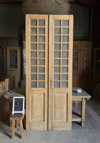 18 Lite Glass Antique French Doors - 40.75x101.5 K252