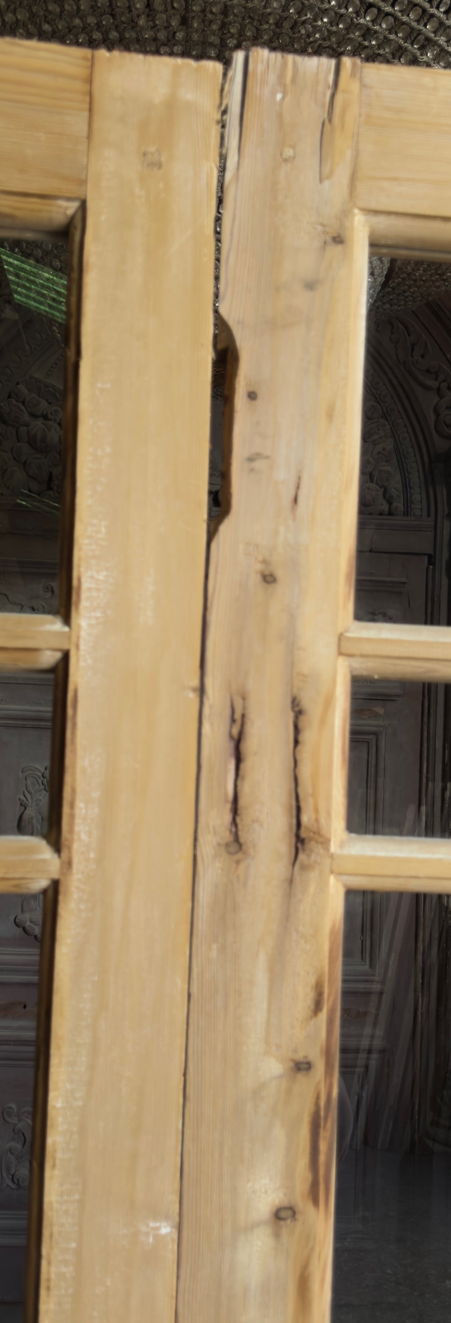 Antique Glass 4 Lite French Doors - 34.25x94.5 - L689