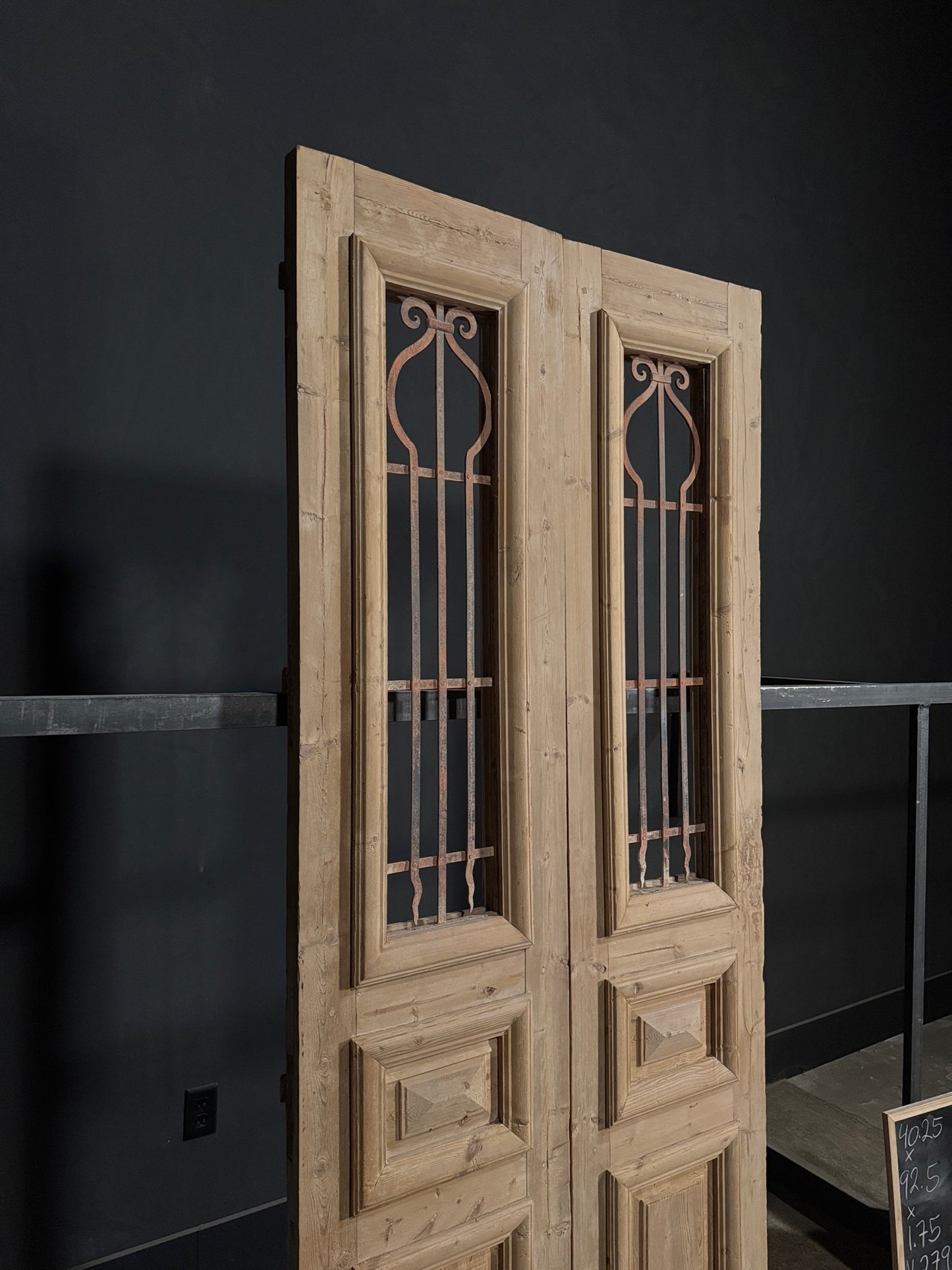 Antique Iron French Doors - 40.25x92.5 - N279