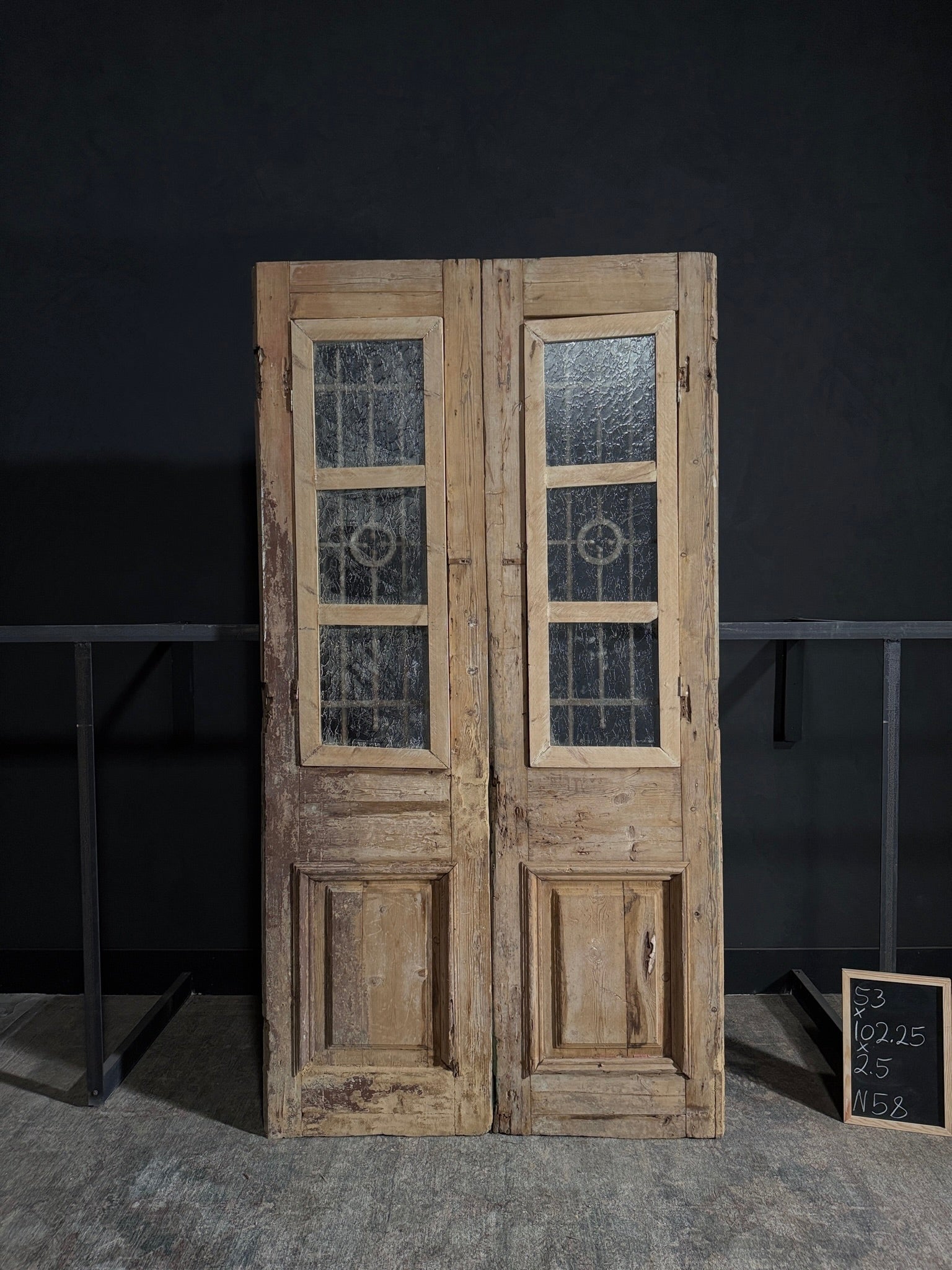 Antique Iron French Doors - 53x102.25 - N58