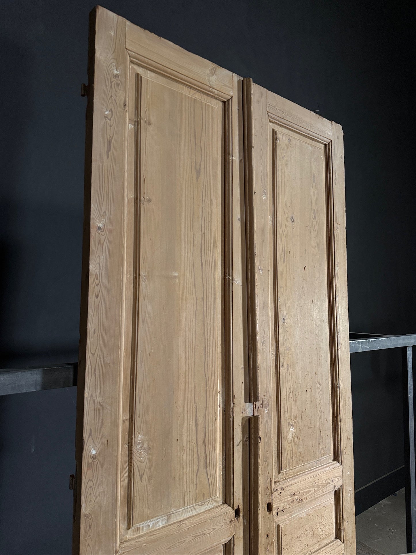 Antique 3 Panel Solid Double Doors - 43.75x96.25 - N421