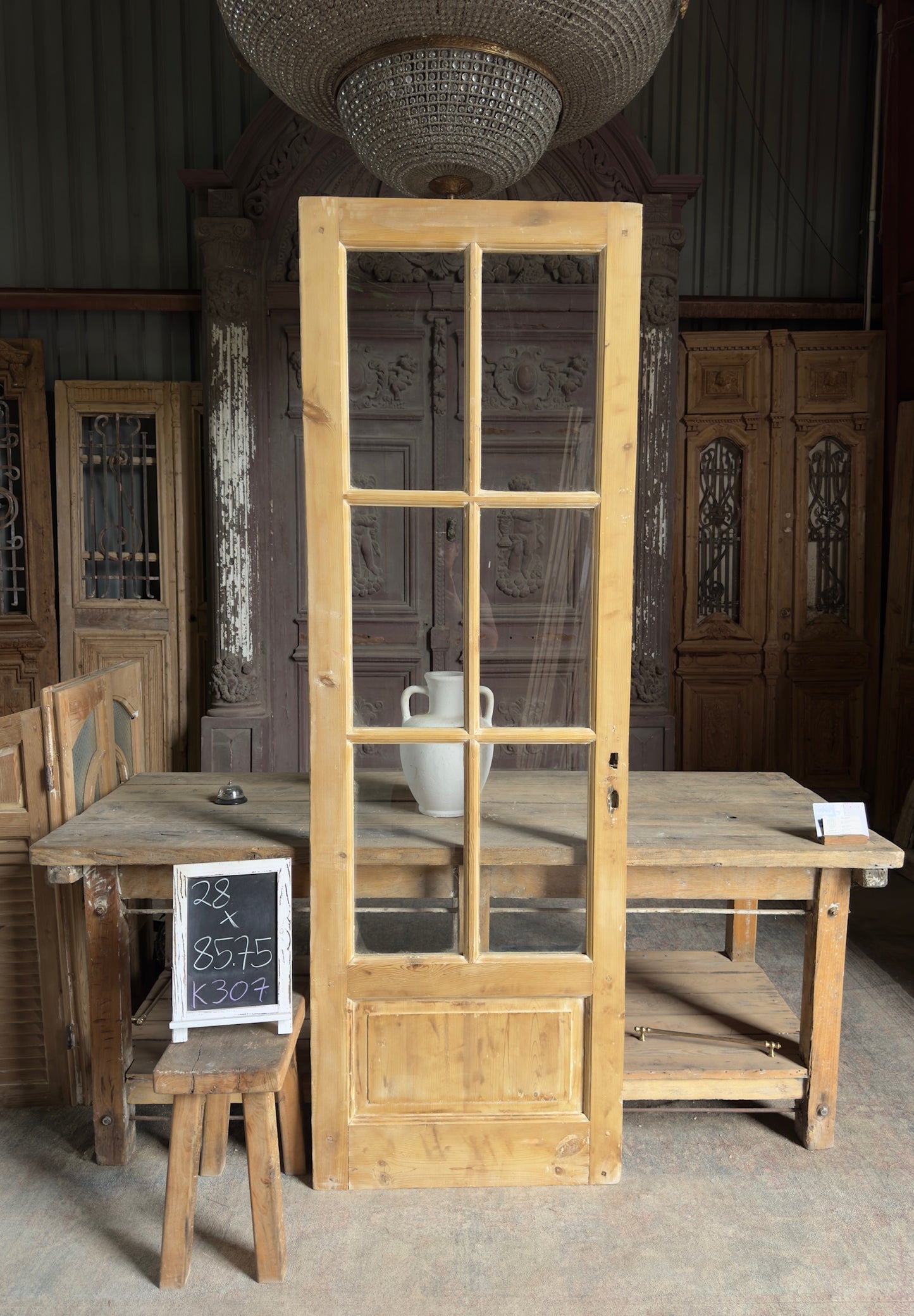 6 Lite Antique Glass Single Door - 28x85.75 K307