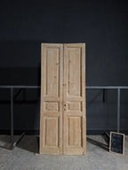 Antique 3 Panel Solid Double Doors - 40.5x99 - N525