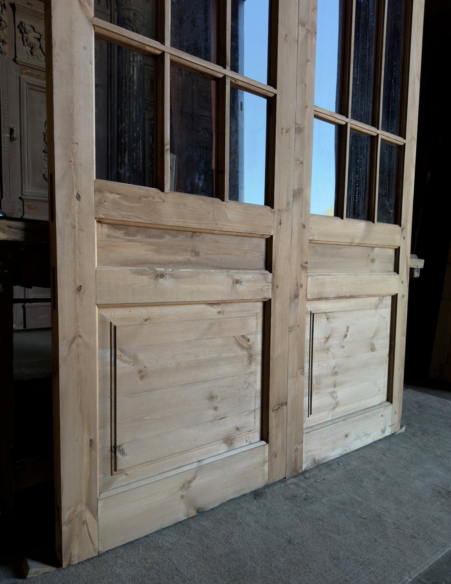 Handcrafted Eyebrow Arch Glass French Door - 60x96 L510