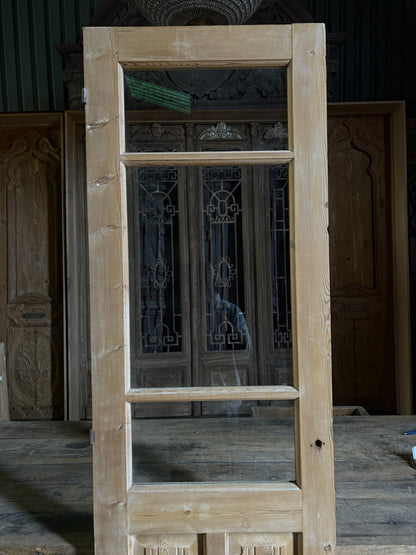 Single Antique Glass Door - 24.25x84.5 - L71