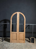 Handcrafted 2 Panel Arched Glass Double Doors - 48x96 - N206