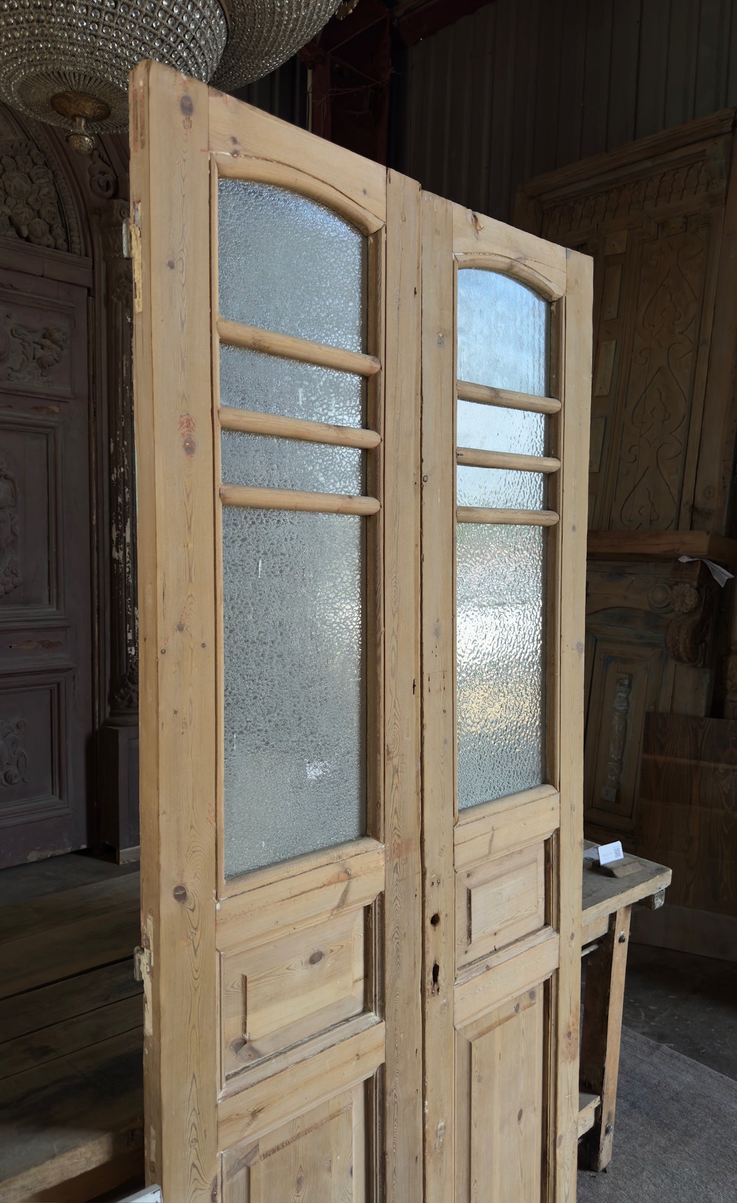 Glass Antique French Doors - 39x85.5 K485