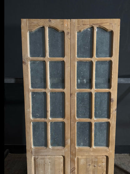 Antique Obscured Glass 8 Lite French Doors - 37x82.25 - N637