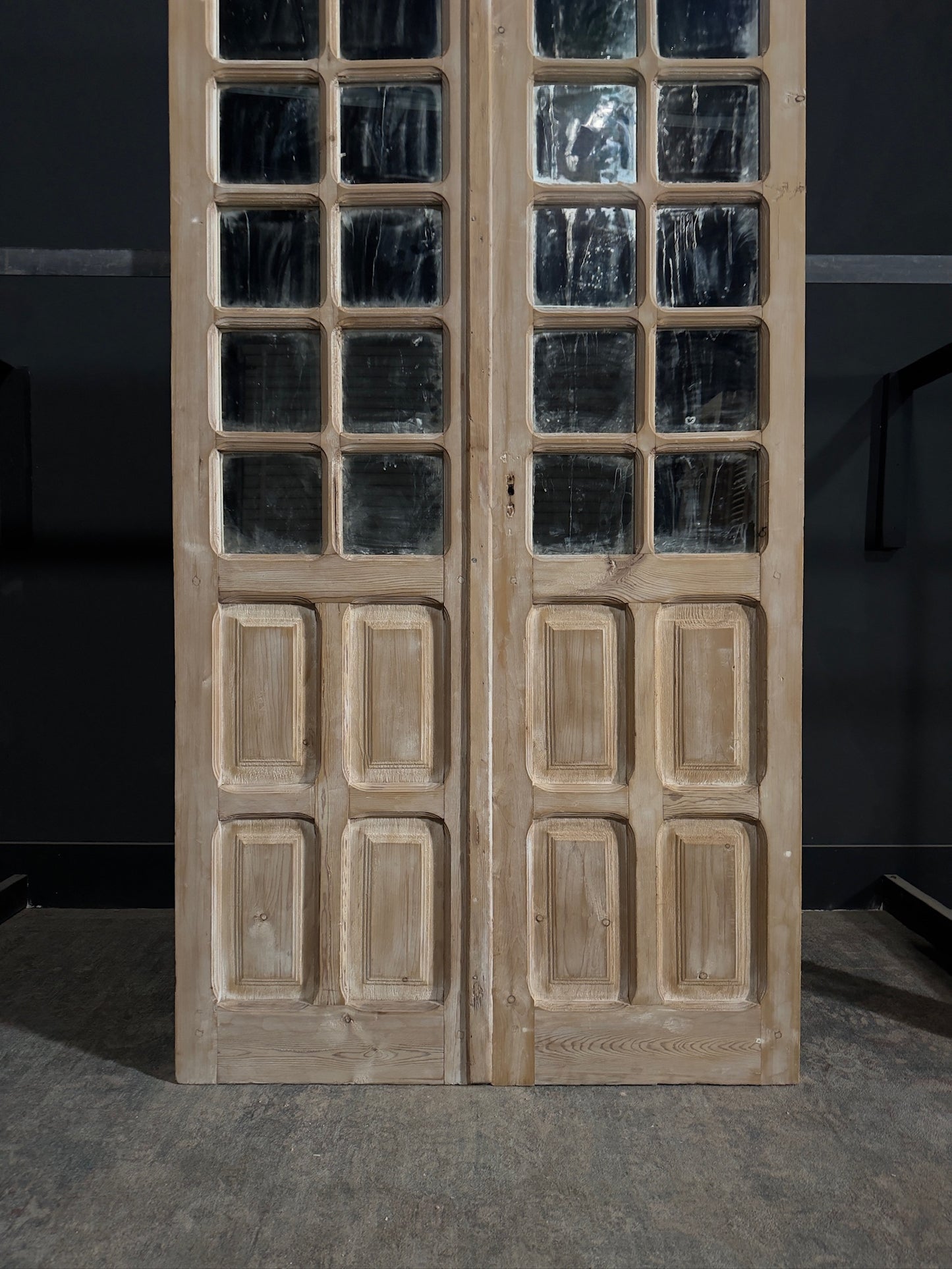 Antique Mirrored 10 Lite French Doors - 44.75x84.5 - N287