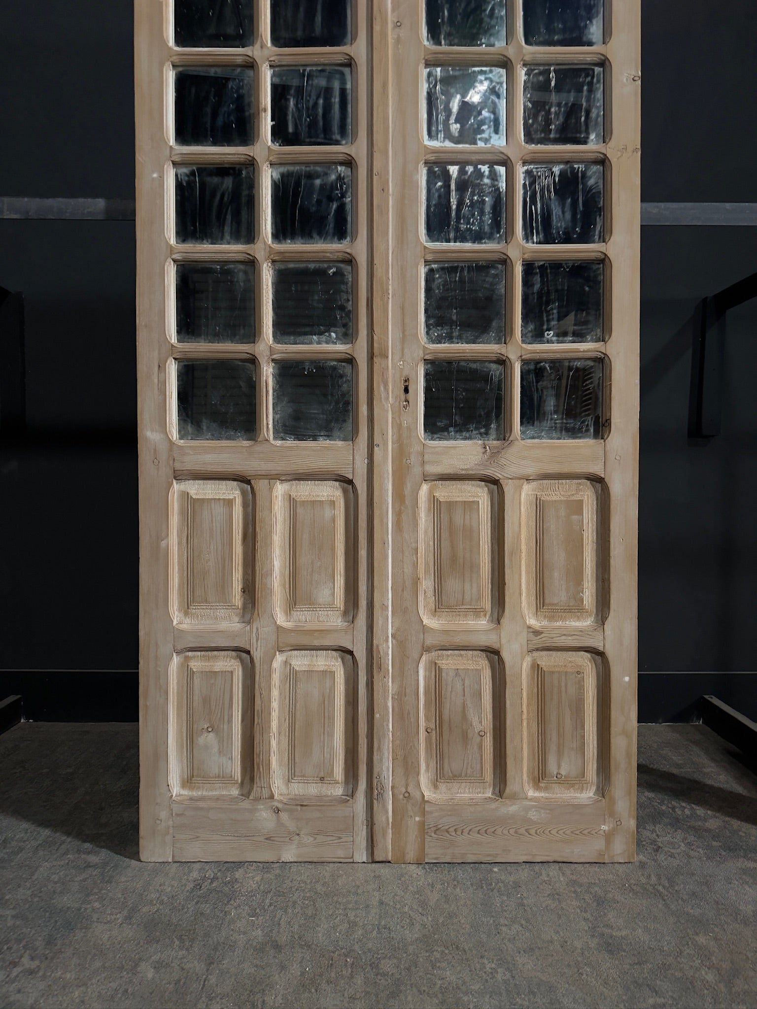 Antique Mirrored 10 Lite French Doors - 44.75x84.5 - N287