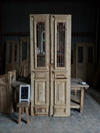 Fluted Antique Iron French Doors - 39.75x100.25 H192