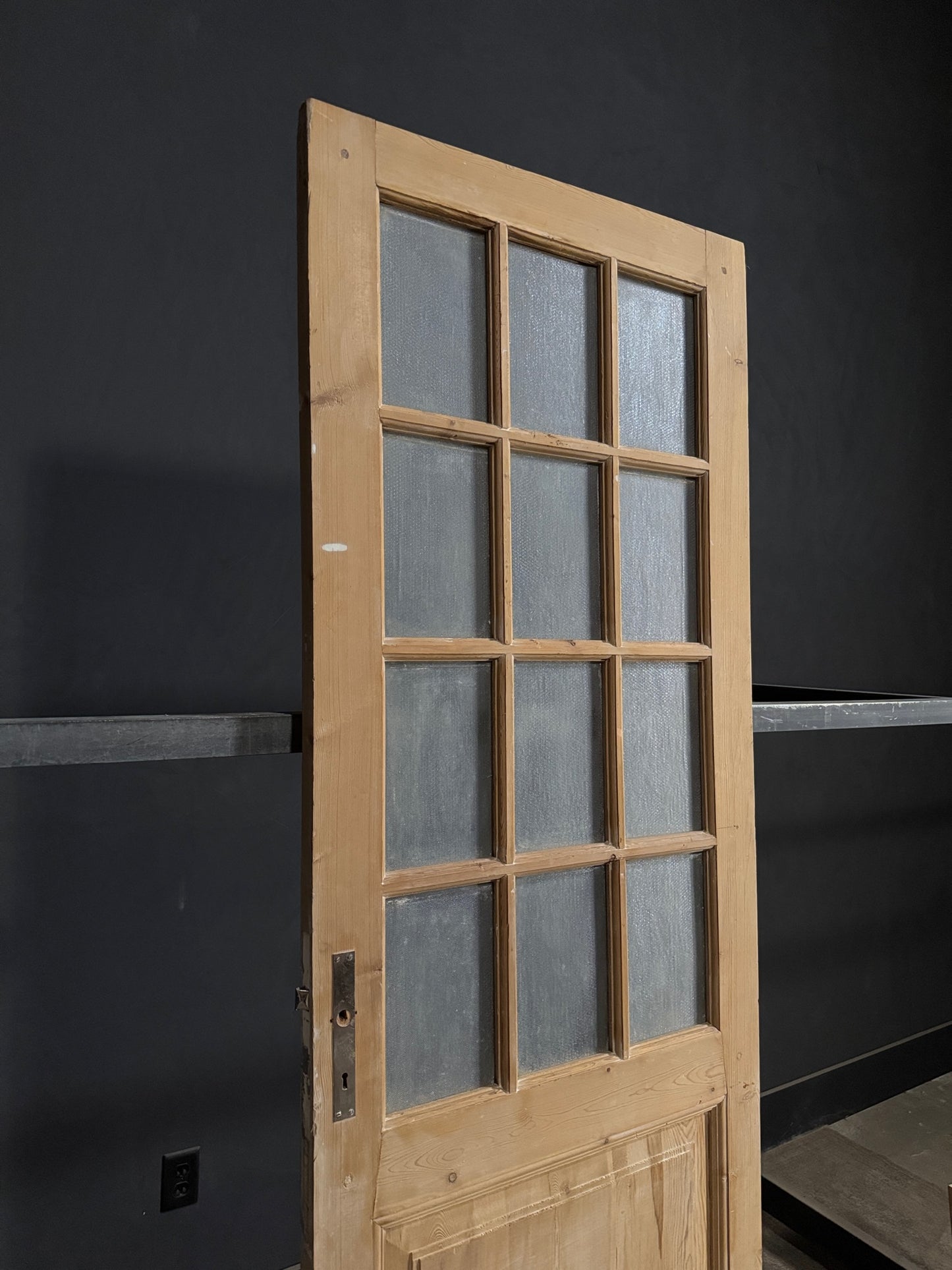 Antique Obscured Glass 12 Lite Single Door - 31.75x92 - N378