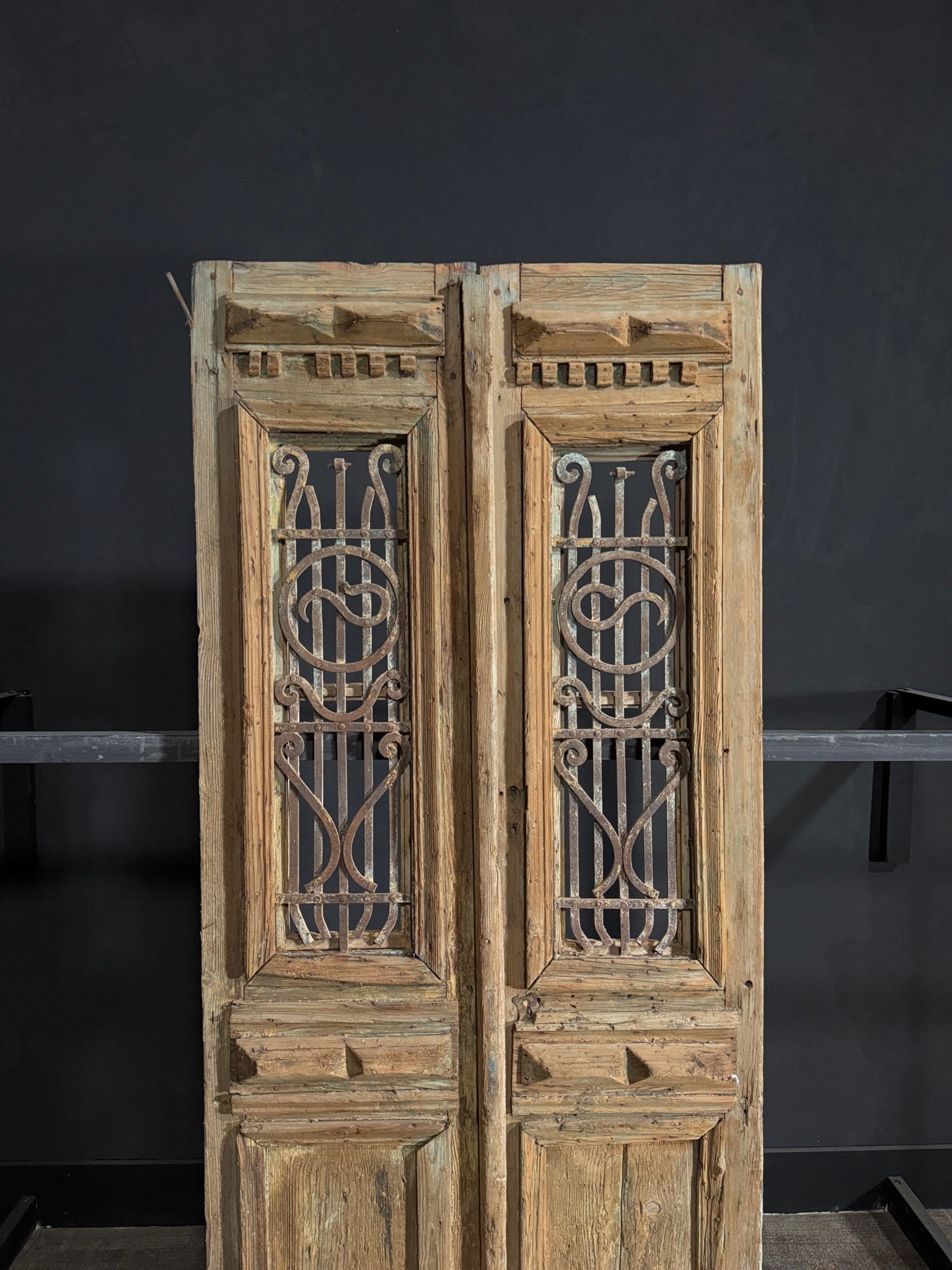 Antique Iron French Doors - 40x93 - N83