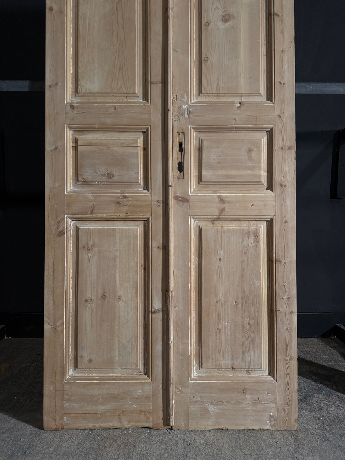 Antique 3 Panel Solid Double Doors - 43.25x106.5 - N533