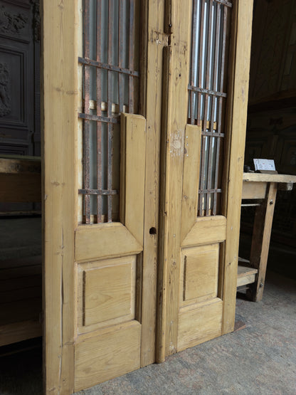 Antique Iron French Doors - 35.25x88 J76