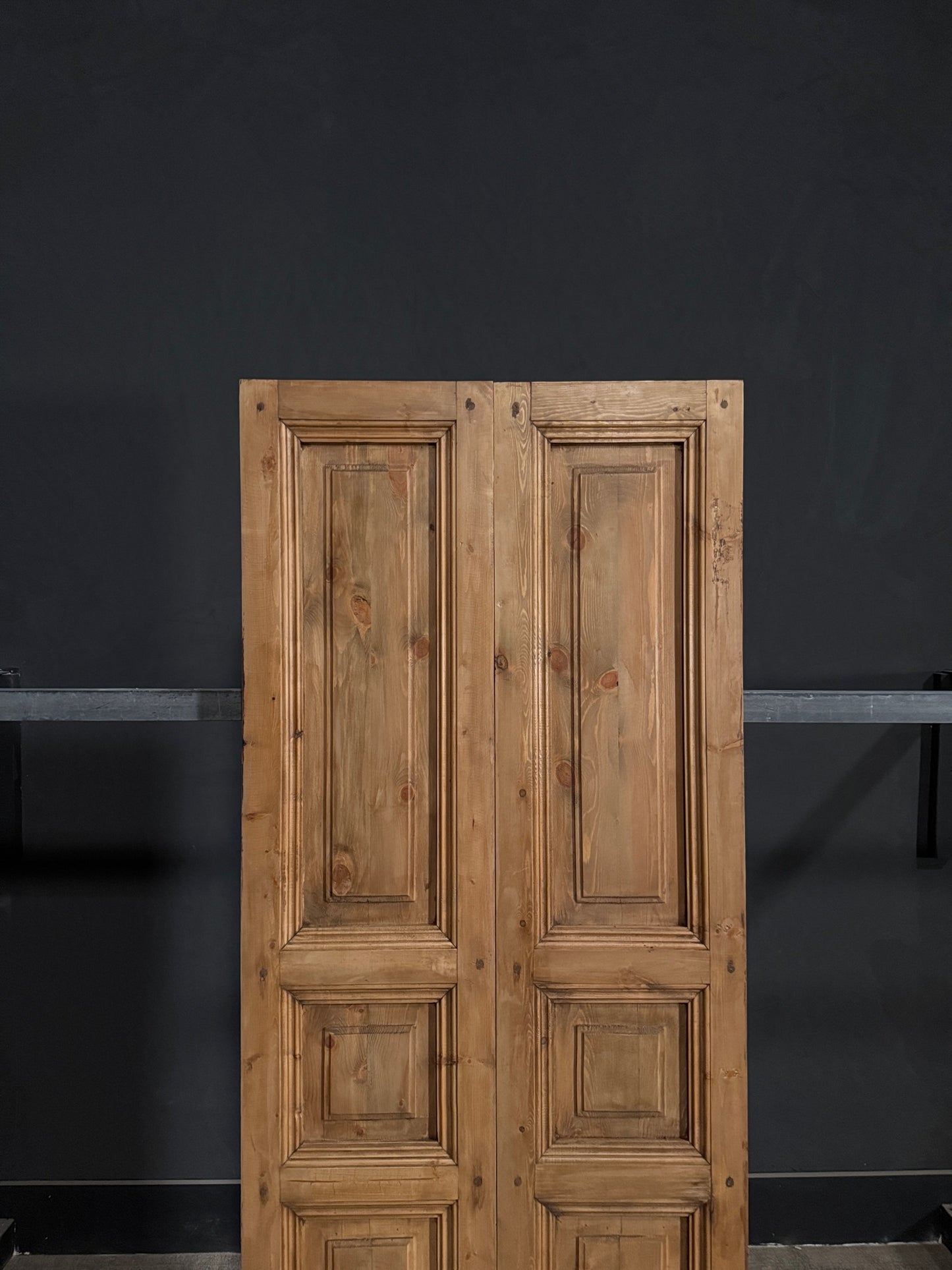 Handcrafted Solid Double Doors (Waxed) - 32x80 - N342